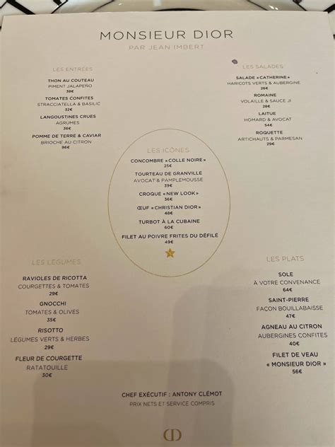 dior cafe paris reservations|dior restaurant menu.